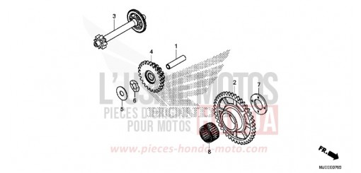 STARTING DRIVEN GEAR CB650FE de 2014